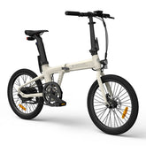 ADO Air 20 Electric Folding Bike - 250W Motor 36V9.6Ah Battery 100KM Assisted Autonomy Hydraulic Disc Brake - Ivory White